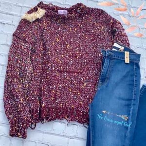 Life’s A Party Confetti Sweater Sm med Large